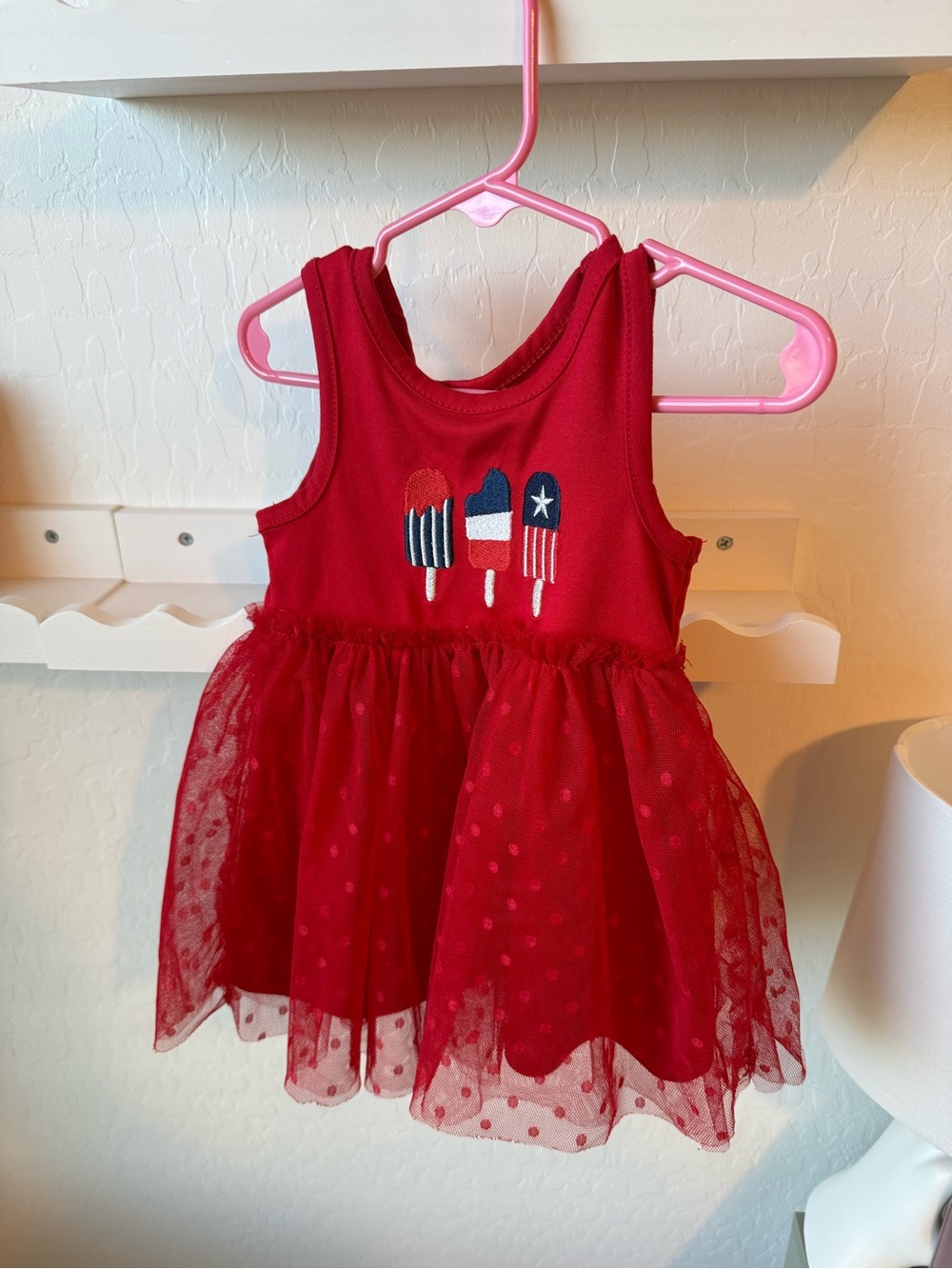 Red Patriotic Popsicle Tulle Dress